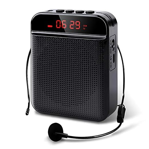 Large capacity 3200mAh Voice Amplifier Microphone Headset Amplifier Portable PA System Speaker Clip On for Teacher, OutdoorElderly,Classroom, Meetings