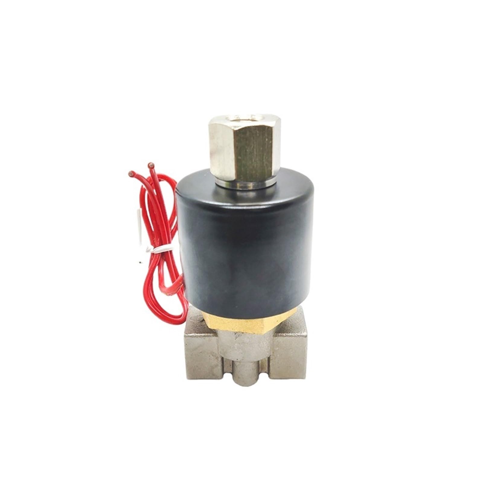 Magnetventil, 1/4 Zoll normalerweise offenes 2-Wege-Magnetventil aus Edelstahl, AC22V, DC12V(220)