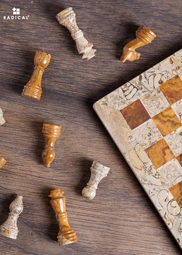 Juego de Ajedrez de Mármol Radicaln 12 Pulg Coral y Rojo miniatura 3