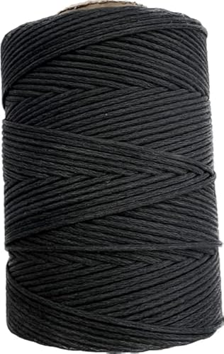 Black Cotton Lacing Thread for Rug Braiding