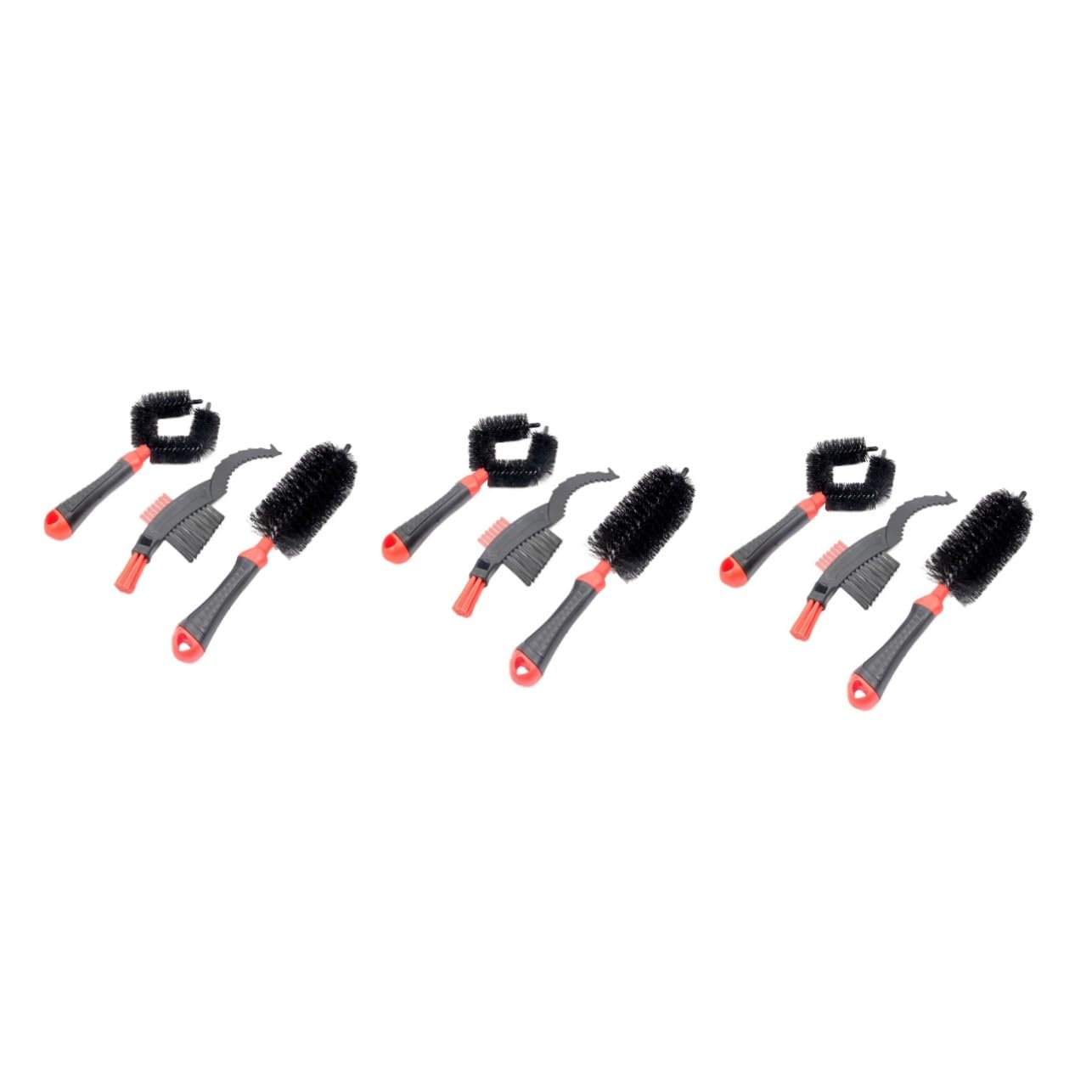 Gatuida 9pièces Outils De Nettoyage pour Vélo Brosse De Nettoyage De Chaîne Brosse De Volant Et Nettoyeur De Pneus Rouge