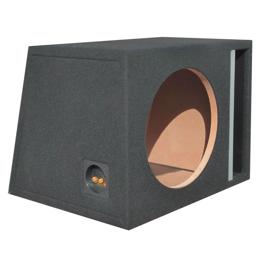 GK SOUND 1 cassa trapezoidale B1250s black, band pass, passa banda, porta americana, per subwoofer da 30 cm di diametro, volume di 50 litri, cofano bagagliaio auto, 1 pezzo