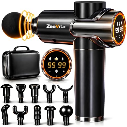 Pistola massaggiante a 99 velocità con 3 modalità, massaggiatore muscolare portatile per alleviare il dolore, massaggiatore a percussione per atleta per tensione muscolare spalle schiena corpo collo