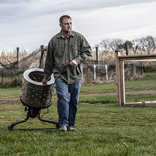 Image of Yardbird 21833 Chicken Plucker, Stainless Steel, 1.5 HP Motor, 20-inch Drum, 110 Natural Soft Fingers, Integrated Irrigation Ring, Transport Wheels, Simple Debris Collection