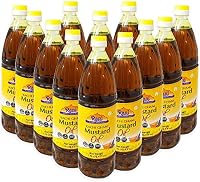 Rani Mustard Oil (Kachi Ghani) 33.8 Ounce (1 Liter) Pack of 12, NON-GMO | Gluten Free | Vegan | 100% Natural | Kosher
