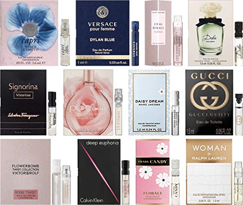Designer Fragrance Samples for Women - Lot of 12 Perfume Vials