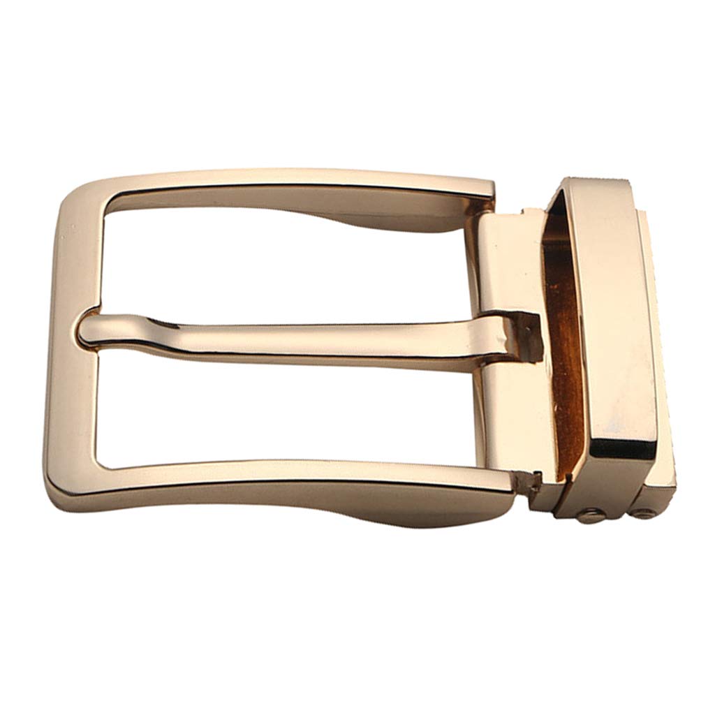 MYADDICTIONMen's Reversible Belt Buckle Single Prong Rectangular Pin Belt Buckle Gold Clothing Shoes & Accessories | Mens Accessories | Belt Buckles