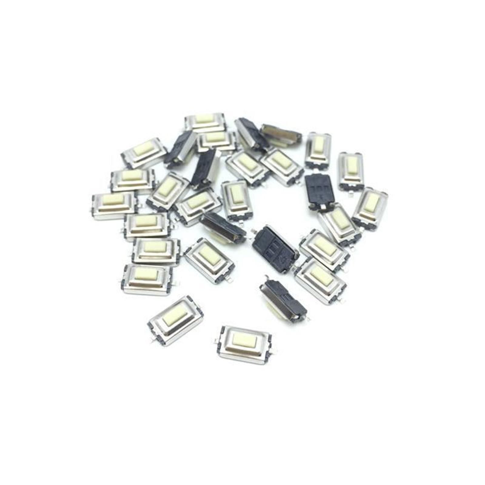 Interrupteur à bouton-poussoir SMD blanc 3x6x2,5 mm interrupteur à bascule 50pcs