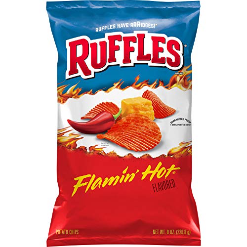 Ruffles Potato Chips Flamin' Hot Cheddar Cheese, 8 Oz #TOP5