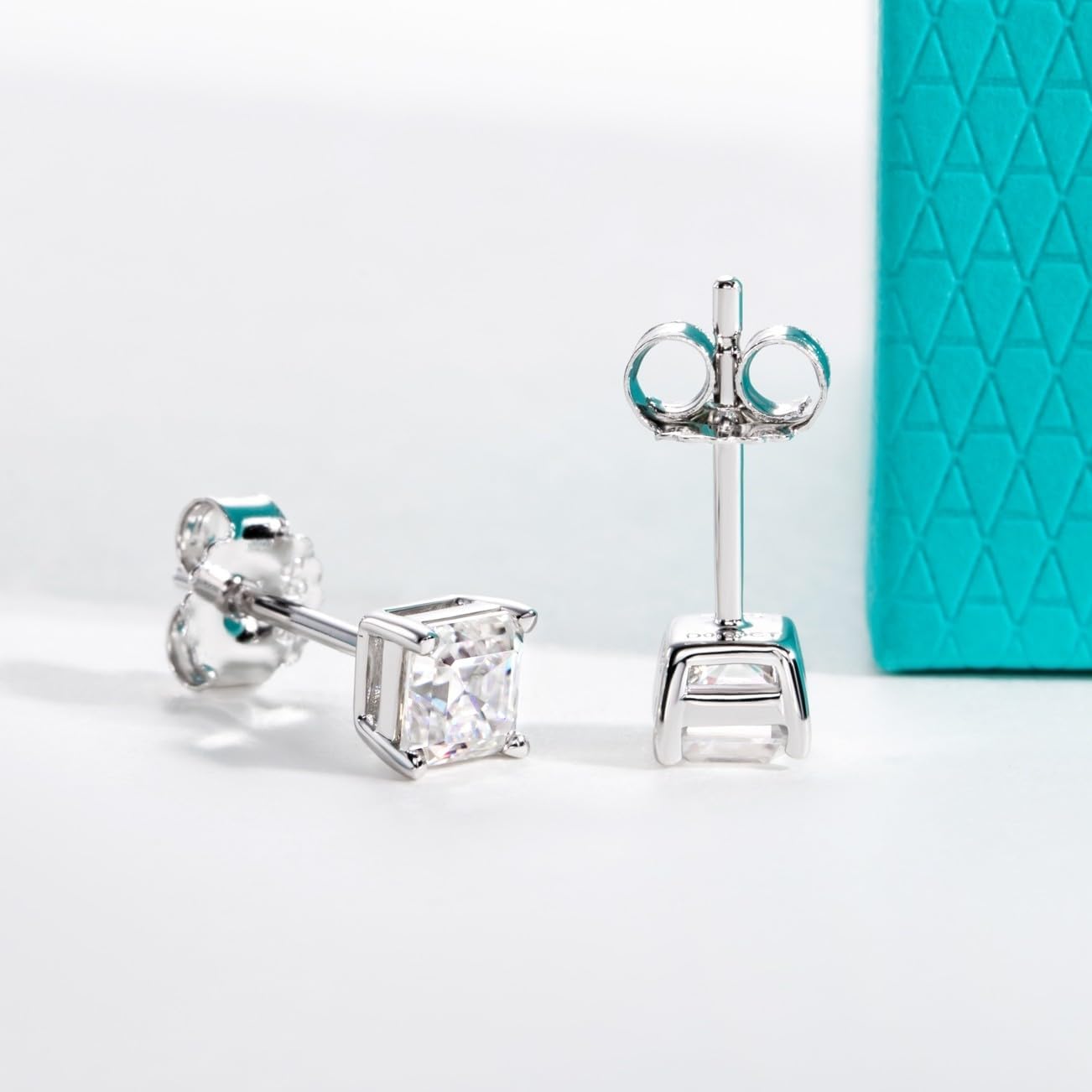 AnuClub 1cttw-6cttw Moissanite Stud Earrings D Color VVS1 926 Sterling Silver Timeless Sparkle Studs Daily Elegance Earrings for Women Wife Her with Certificate - Image 4