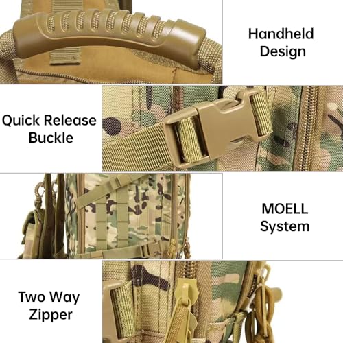 Mochila táctica impermeable 40L para senderismo hombres miniatura 7