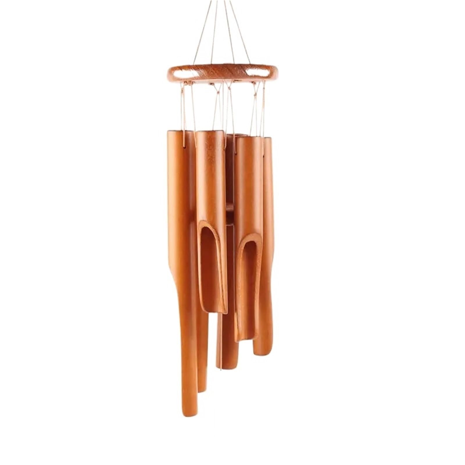 Carillon à vent extérieur en bambou pour créer une ambiance zen sur votre balcon