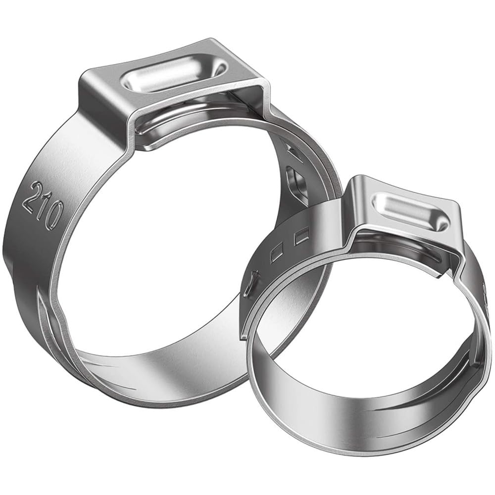 Abrazadera de tubo,Anillos de abrazadera, 50 fascette stringitubo for orecchio singolo 5,3-42 mm Specifiche multiple Kit di assortimento fascette for tubi auricolari in acciaio inossidabile 304, CINA,