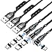 Produktbild Schnellladendes 3A Magnetisches Ladekabel, AUFU Magnet Kabel 0.5M+1M+2M 360°& 180°Drehung, Magnet USB Kabel Datenkabel Schnellladung Datenübertragung für Smartphone/Typ C/Micro USB-Schwarz