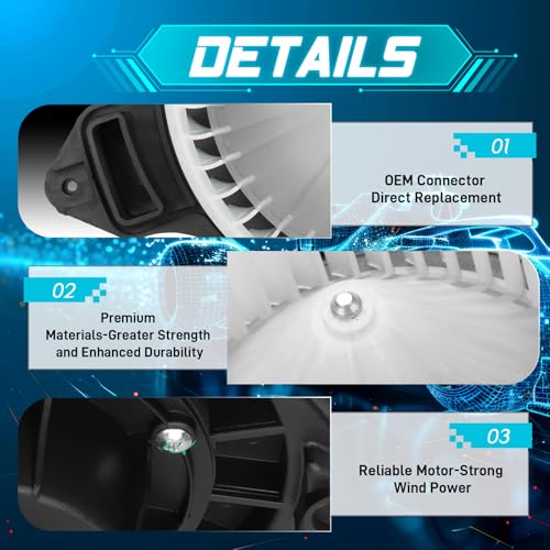 Image of IRONTEK AC Blower Motor with Fan 700188 Fit for Toyota Tacoma 2005 2006 2007 2008 2009 2010 2011 2012 2013 2014 2015, Blower Motor Assembly 615-50129 8710304040 87103-04043 PM9297 8710304044