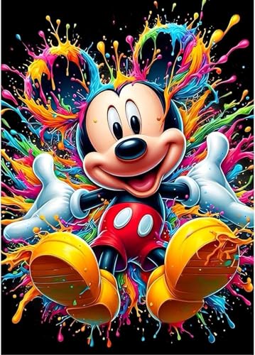 CLYCTIP Diamond Painting Kits for Adults Cartoon Mouse Diamond Art Kits for Adults 5D Anime Colorful Diamond Art Painting 30 * 40cm