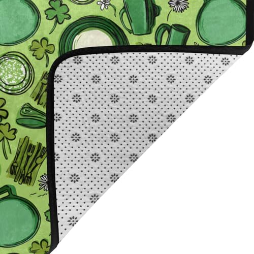Tapis de sol en flanelle imprimé Party Table absorbant et lavable - 5
