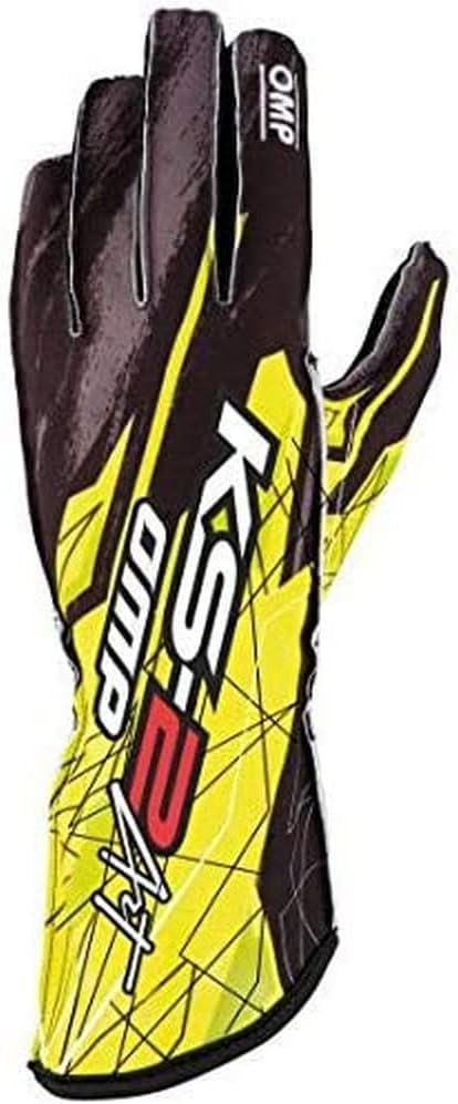 OMP - KS-2 Art Gloves Black/Yellow - Size XL (KB0-2748-A01-178-XL)