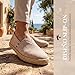 Imagen de GLAMORA Alpargatas Hombre Esparto Náuticos Lona Sin Cordones Transpirables Antideslizantes Zapatos Verano Slip On Calzado Casual Ligero Cómodo Mocasín Tela Suela Yute Estilo Comodidad beige-39