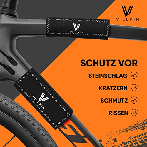 Villkin Fahrrad Rahmenschutz - 3 Stück - Transportschutz universal für alle Fahrradträger und Fahrräder (Schwarz, Universal)