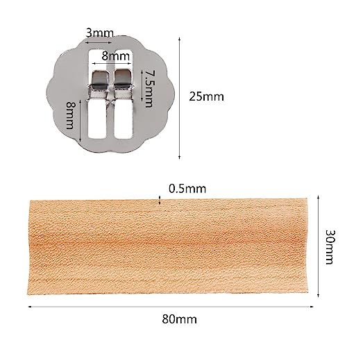 10 pzas Mechas de Madera con Soporte para Velas DIY miniatura 2
