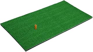 QBREZA Alfombrilla de golf + TEE césped interior Putting verde Golf golpear Mat Golf Mat (color: verde, tamaño: 70 x 40 cm)