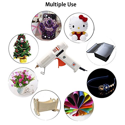 UOHGDPY Hot Glue Gun, Professional Adjustable Temperature hot Glue Gun 150 w 12 Glue Stick - Interchangeable nozzles Suitable for Home Repair Computer Electronic Maintenance and Crafts DIY Project