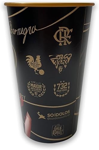 Copo do Flamengo Oficial Zico Uma Vida Rubro Negra - Plástico 550ml