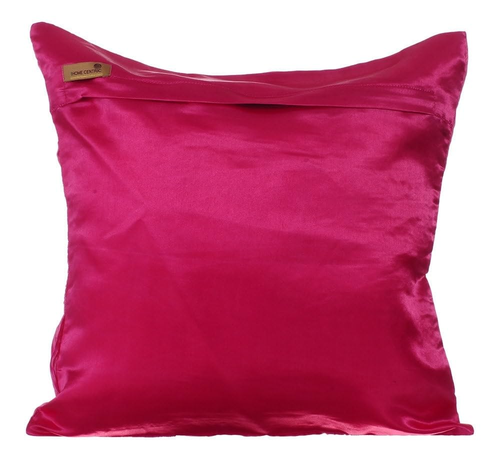 The HomeCentric Handgefertigt Rosa sofakissenbezuge, Kariert Zerkleinerte Kunst Seide kissenhullen, 50x50 cm kissenhulle, Kariert zeitgenossisch sofakissenbezug, Platz Zerkleinerte - Dreamy Pink