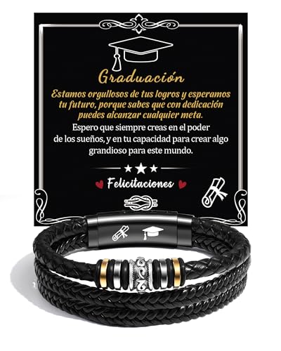 VU100 Presentes para graduação 2026 pulseira homem menino irmão presente de graduação universidade presentes graduação 2026 pulseira couro homem menino irmão