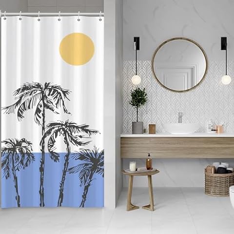 Rideau de douche ASDCXZ palmiers Cover