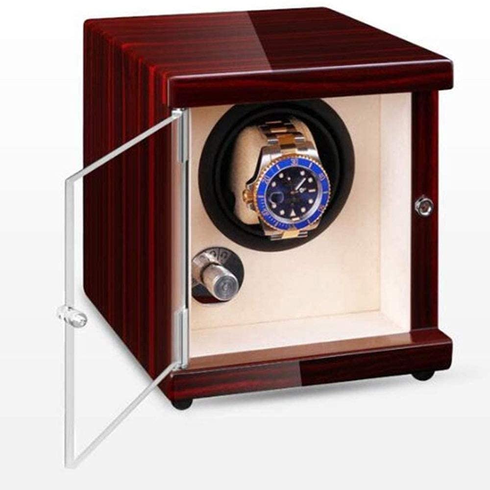 Agitador de Reloj, Reloj de Madera Maciza enrollador de Reloj USB portátil automático para Relojes de Hombres y Mujeres (máquina de bobinado)