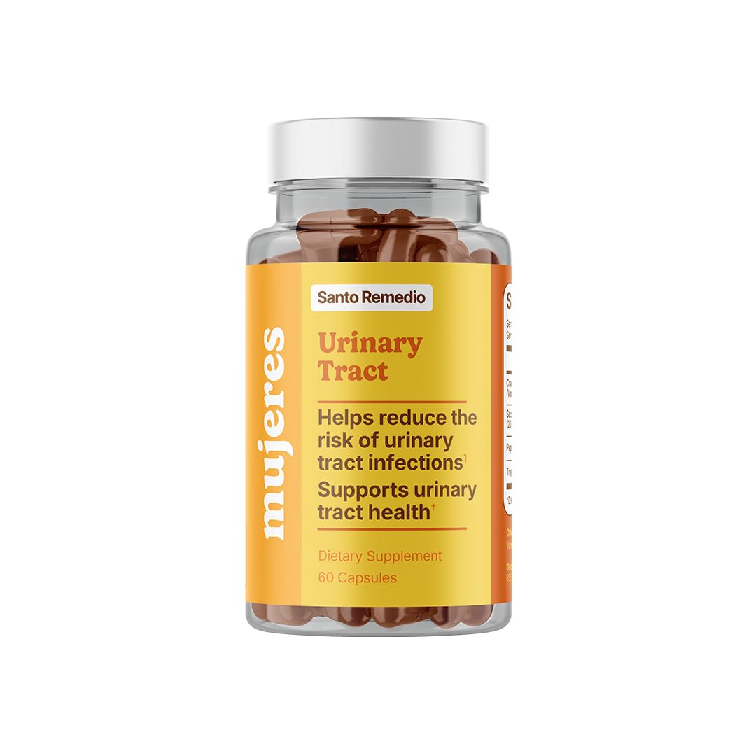 Santo Remedio Urinary Tract, Dietary Supplement, Helps Reduce Urinary Tract Infections, Unique Formula with Cranberries, Probiotics, and Enzymes, Clinically Proven Ingredients, Non-GMO, 30 Servings