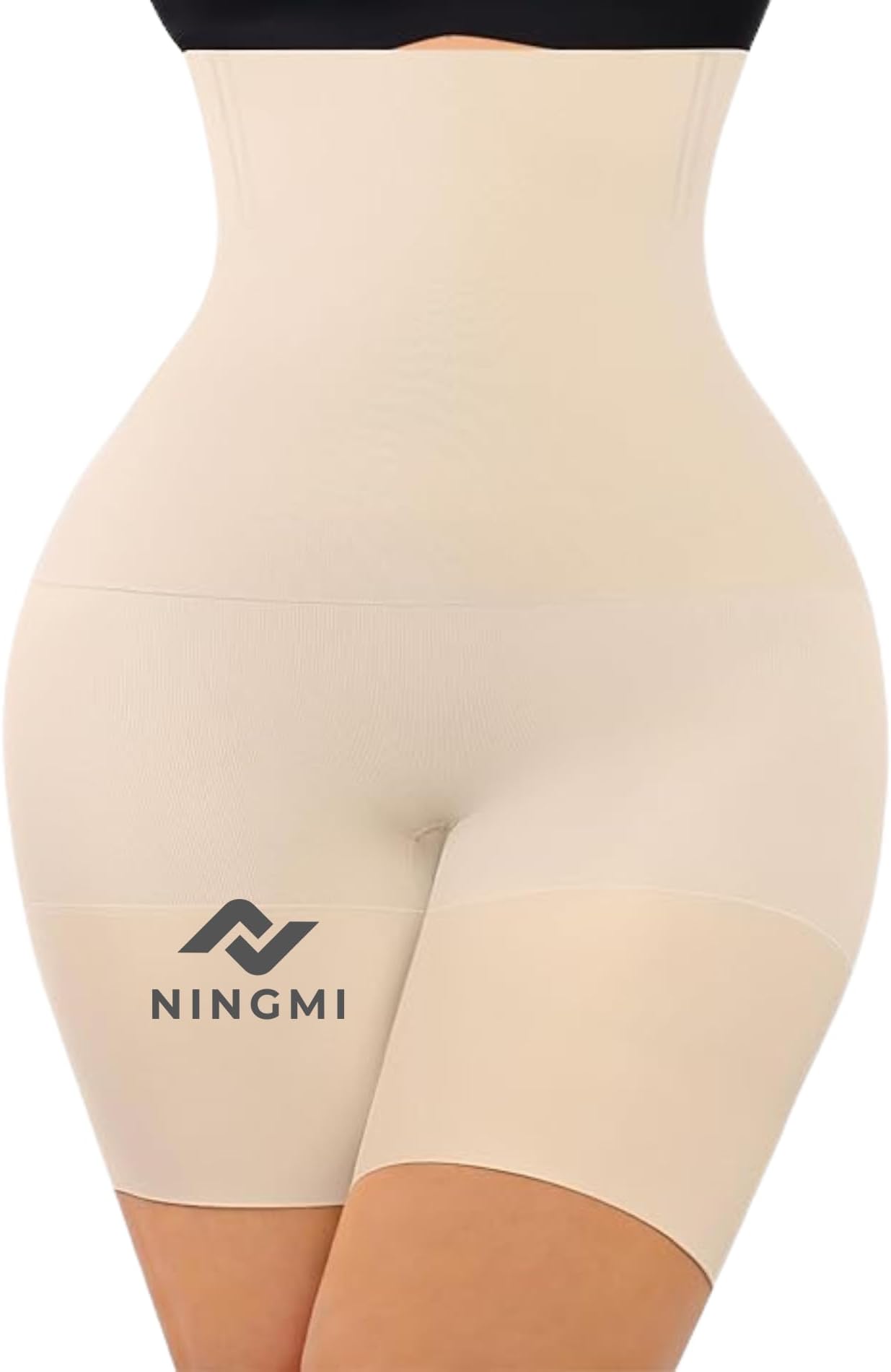 NINGMI Women's Cotton Nylon Seamless Tummy Control High Waist Shapewear and Thigh Ladies Shaper (Free Size Fit Up to M to 4XL)