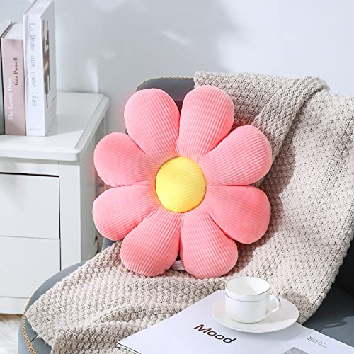 Shinuoer Pink Flower Floor Plush Pillow Seating Cushion, Cute Daisy Flower Cushion Flower-Shaped Pillow Couch Sofa Room Car Cushion(15.7'',Pink) #TOP7