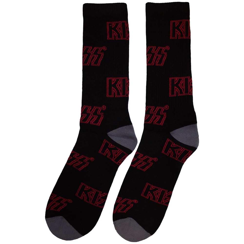 Rock Off officially licensed products KISS Band Logo Pattern Ankle Socks One Size