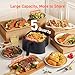 COSORI Air Fryer Pro 9-in-1, Compact 5QT, 450℉: Half Time & Chef-Grade Cook, One-Wipe Clean Glass Panel, 130+ In-App Recipes with Nutritional Info, Nonstick & Dishwasher-Safe Basket, Ceramic, Gray