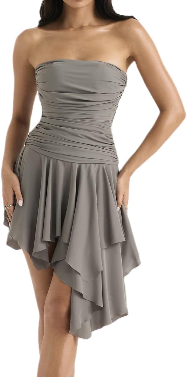 SOLILOQUY Women Y2k Strapless Off Shoulder Dress Guyana | Ubuy SOLILOQUY Women Y2k Strapless Off Shoulder Dress Guyana | Ubuy