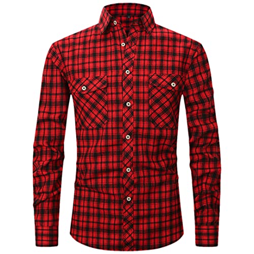 Chemise à carreaux rouge pour homme : le confort stylé sans repassage complexe