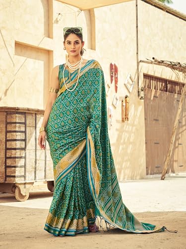 Image of SWORNOF Women's Kanjivaram Soft Silk Banarasi Sarees With Unstiched Blouse Piece