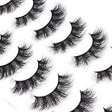 Wleec Beauty 7 Pairs 18mm False Eyelash Fluffy Thick 3D Faux Mink Lashes Handmade Dramatic Eyelashes