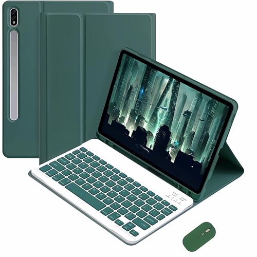 Protégez votre Galaxy Tab S7 Plus avec cet étui clavier vert amovible