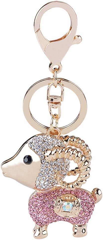 Rhinestone Lips + Lipstick Keychain Red Goldtone Metal Clip Keyring New Gift