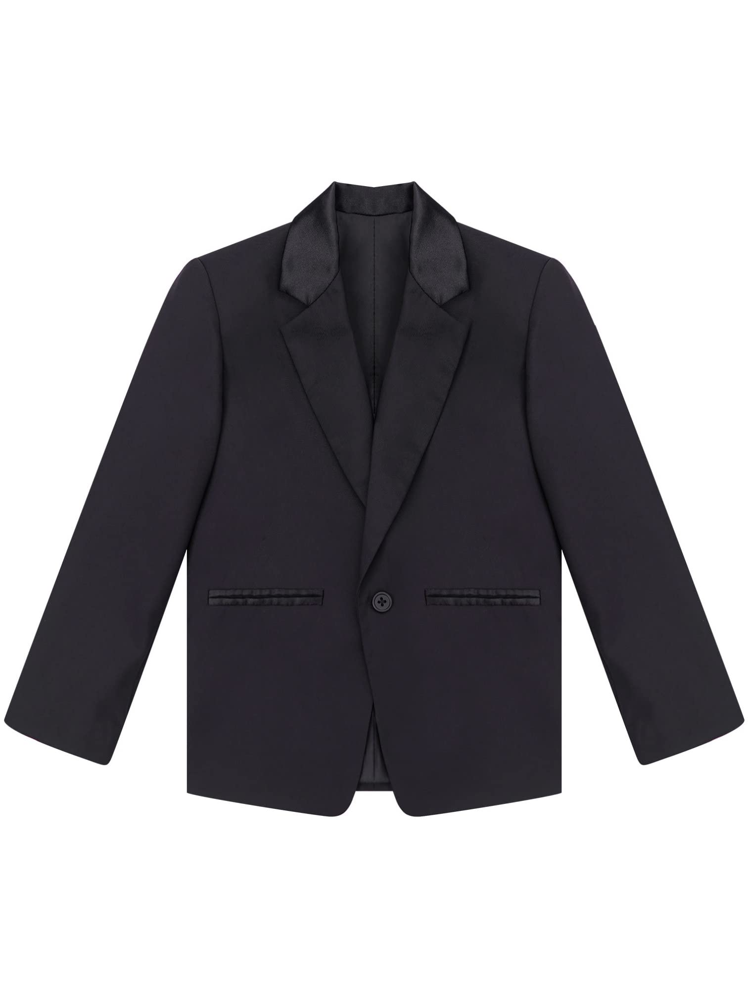 MSemis Blazer para Niño Chaqueta de Traje Blazer con Solapa Ropa Formal de Acogida Chaqueta de Fiesta