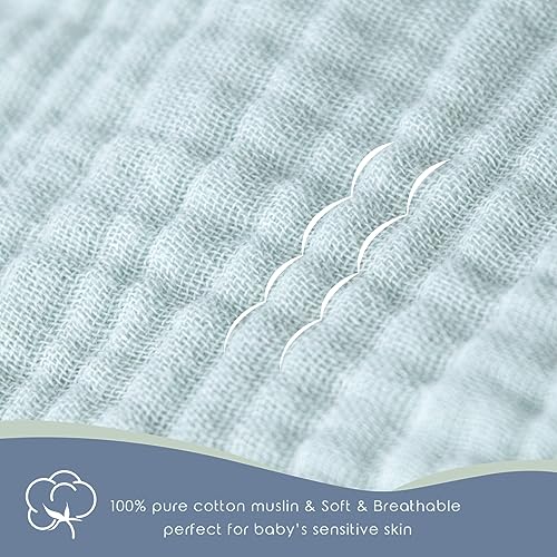 Image of Organic Ultra Soft Muslin Baby Swaddles for Newborn Babies, 3-Pack Adjustable Infant Sleep Sack wrap (Vitality Style, 0-3 Months)
