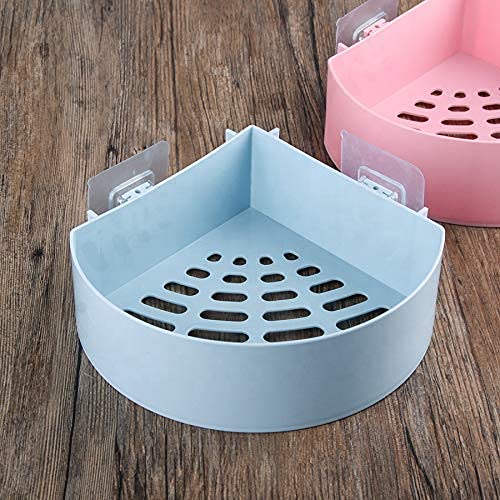 PASHANDOZ Multipurpose Triangle Kitchen Bathroom Corner Storage Organizer Shelf Storage Rack Self Adhesive Traceless Bathroom Shelf Wall Holder Wall Mount - No Drilling Required (1Pcs) (Blue) (B09TBBCJPG) Amazon Price History, Amazon Price Tracker