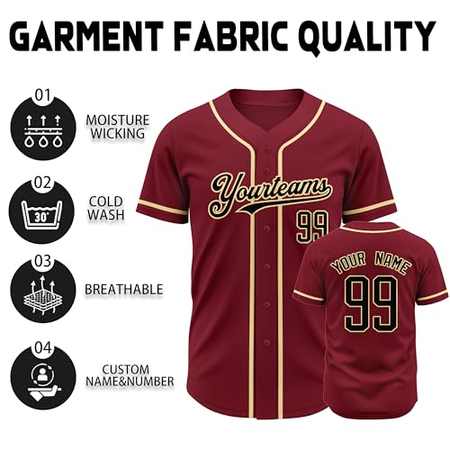 Camisetas personalizadas de béisbol con nombre y número, uniformes personalizados de sóftbol con logo para hombres, mujeres y jóvenes miniatura 3