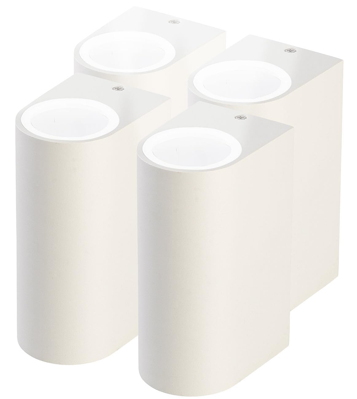 Lunartec Set of 4 Okrągła lampa ścienna, biały, 2x GU10 socket, IP44