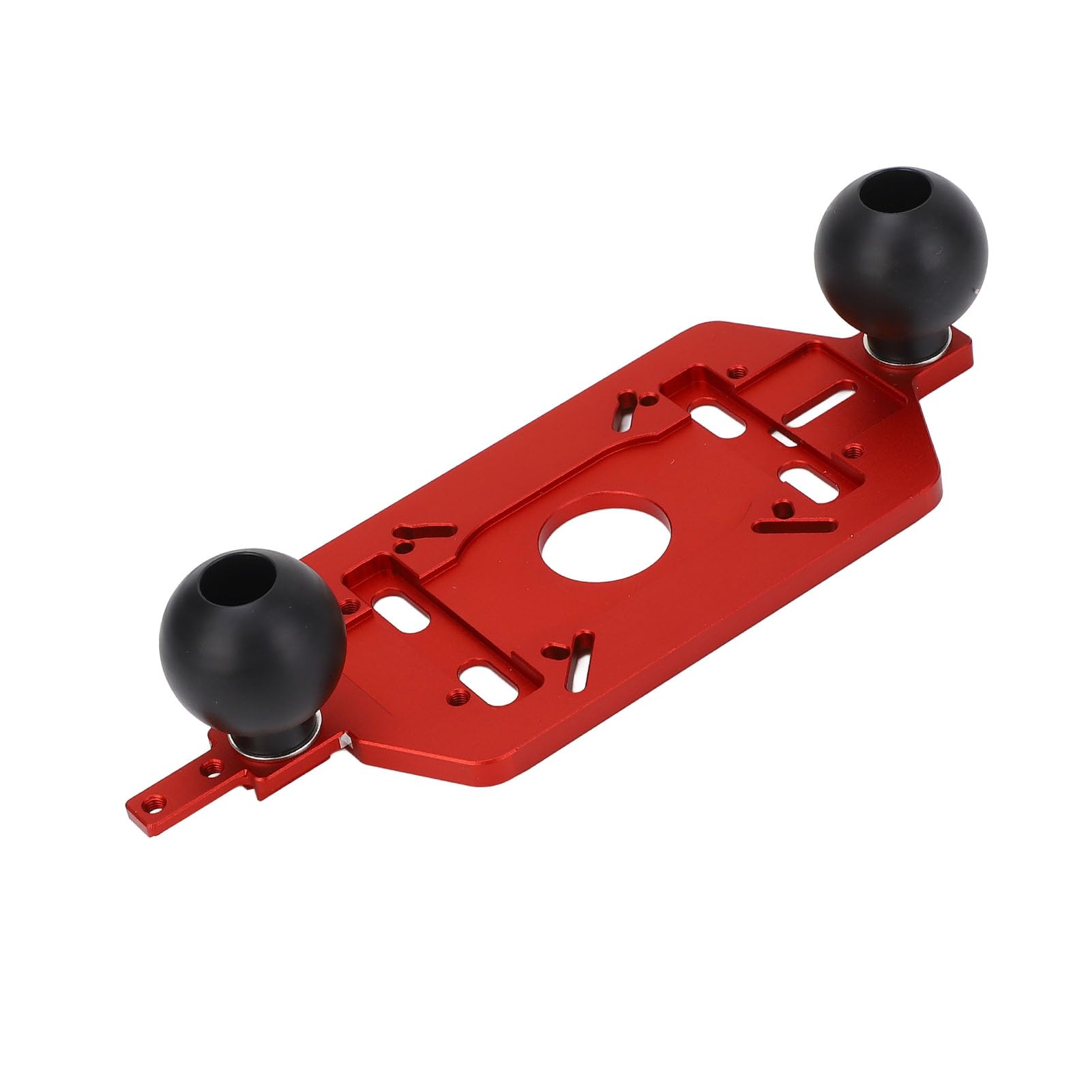 Base de enrutador universal de aleación de aluminio, guía de enrutador, placa base con doble mango para cortar madera, fresado y ranurado