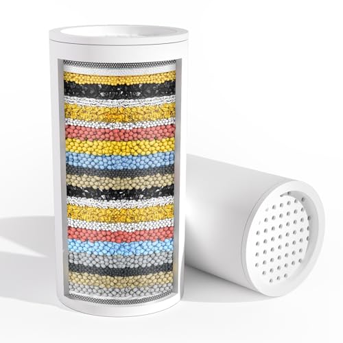 Image of SR SUN RISE Shower Head Filter-Filtered shower head Replacement Cartridges, Reduces Chlorine & Chemicals, pH Balanced Water for Soft Skin & Healthy Hair（2-Pack）